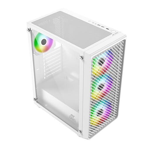 Ant Esports 211 Air Mid-Tower Computer Case I Gaming Cabinet - White | Support ATX, M-ATX, ITX | Pre-Installed 3 x 120mm ARGB Front Fan & 1 x 120mm ARGB Rear Fan - Triveni World