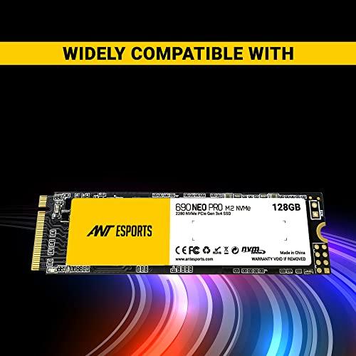 Ant Esports 690 Neo Pro M.2 NVME 128GB Internal Solid State Drive/SSD with NMVE PCIe Gen3x4 Drive Supporting The PCI Express 3.1, speeds Upto Read/Write - 1600/1100 MB/s compatible with PC and LAPTOP - Triveni World