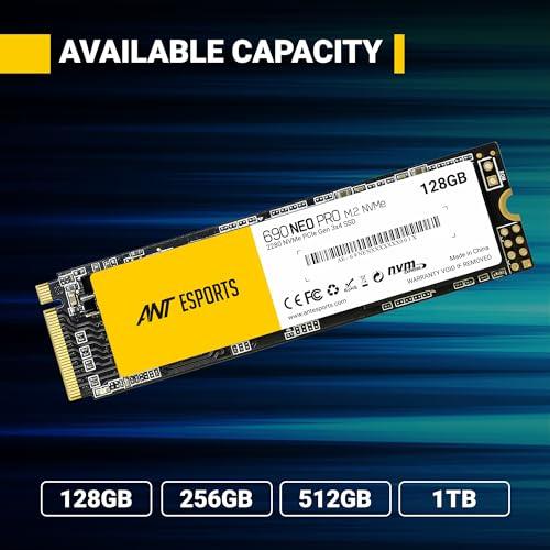 Ant Esports 690 Neo Pro M.2 NVME 128GB Internal Solid State Drive/SSD with NMVE PCIe Gen3x4 Drive Supporting The PCI Express 3.1, speeds Upto Read/Write - 1600/1100 MB/s compatible with PC and LAPTOP - Triveni World