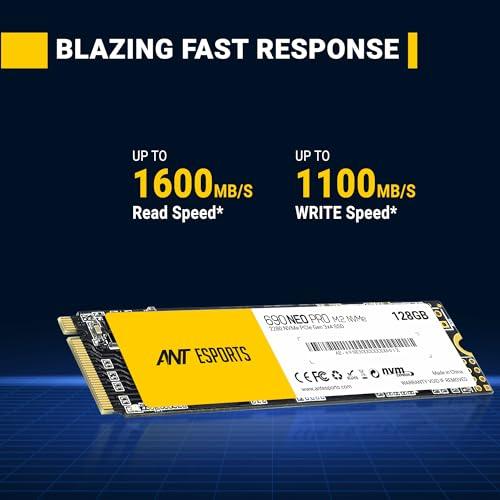 Ant Esports 690 Neo Pro M.2 NVME 128GB Internal Solid State Drive/SSD with NMVE PCIe Gen3x4 Drive Supporting The PCI Express 3.1, speeds Upto Read/Write - 1600/1100 MB/s compatible with PC and LAPTOP - Triveni World