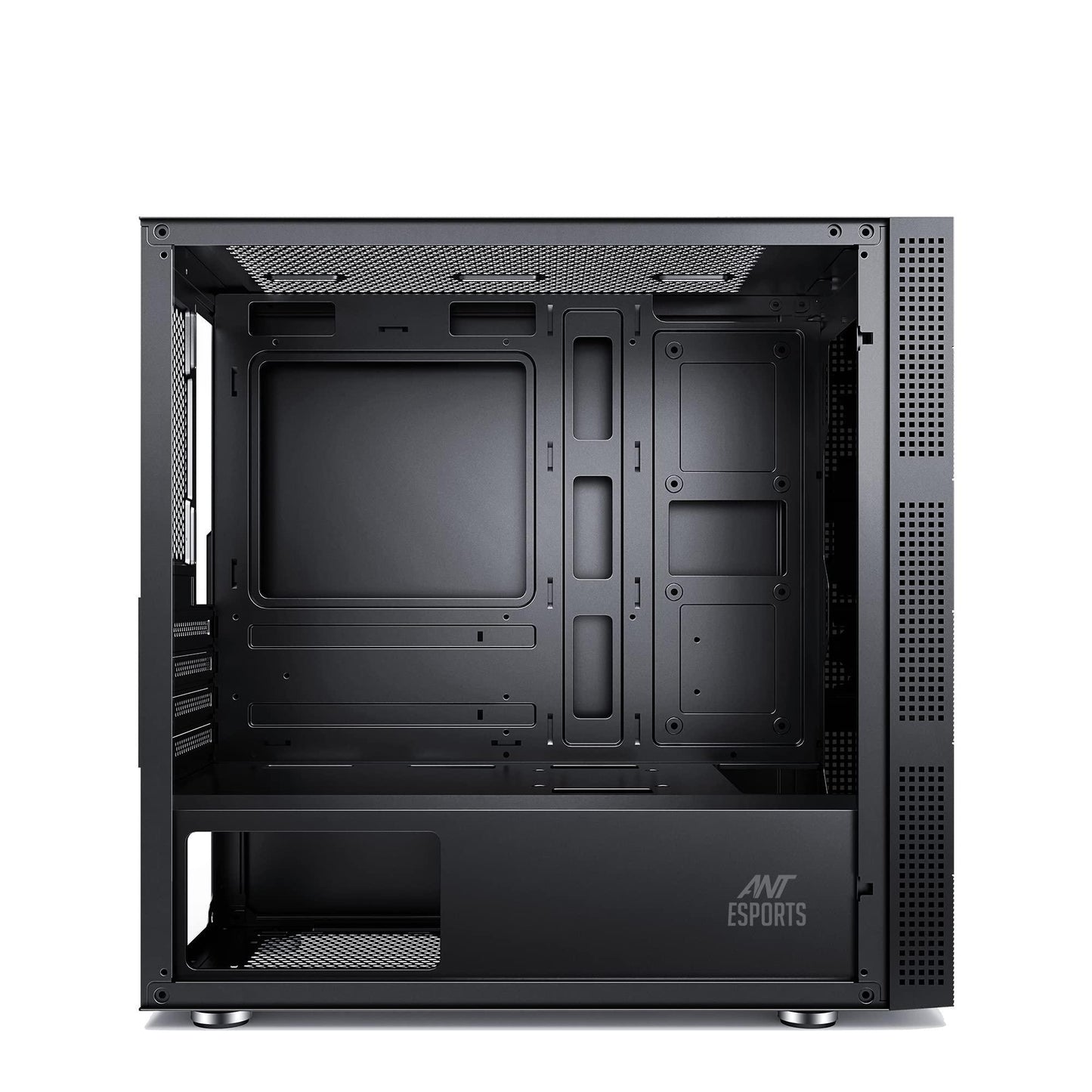 Ant Esports Elite 1000 PS Mid-Tower Computer Case/Gaming Cabinet - Black | Supports M-ATX, ITX with Pre-Installed 1 x 120mm Black Rear Fan - Triveni World