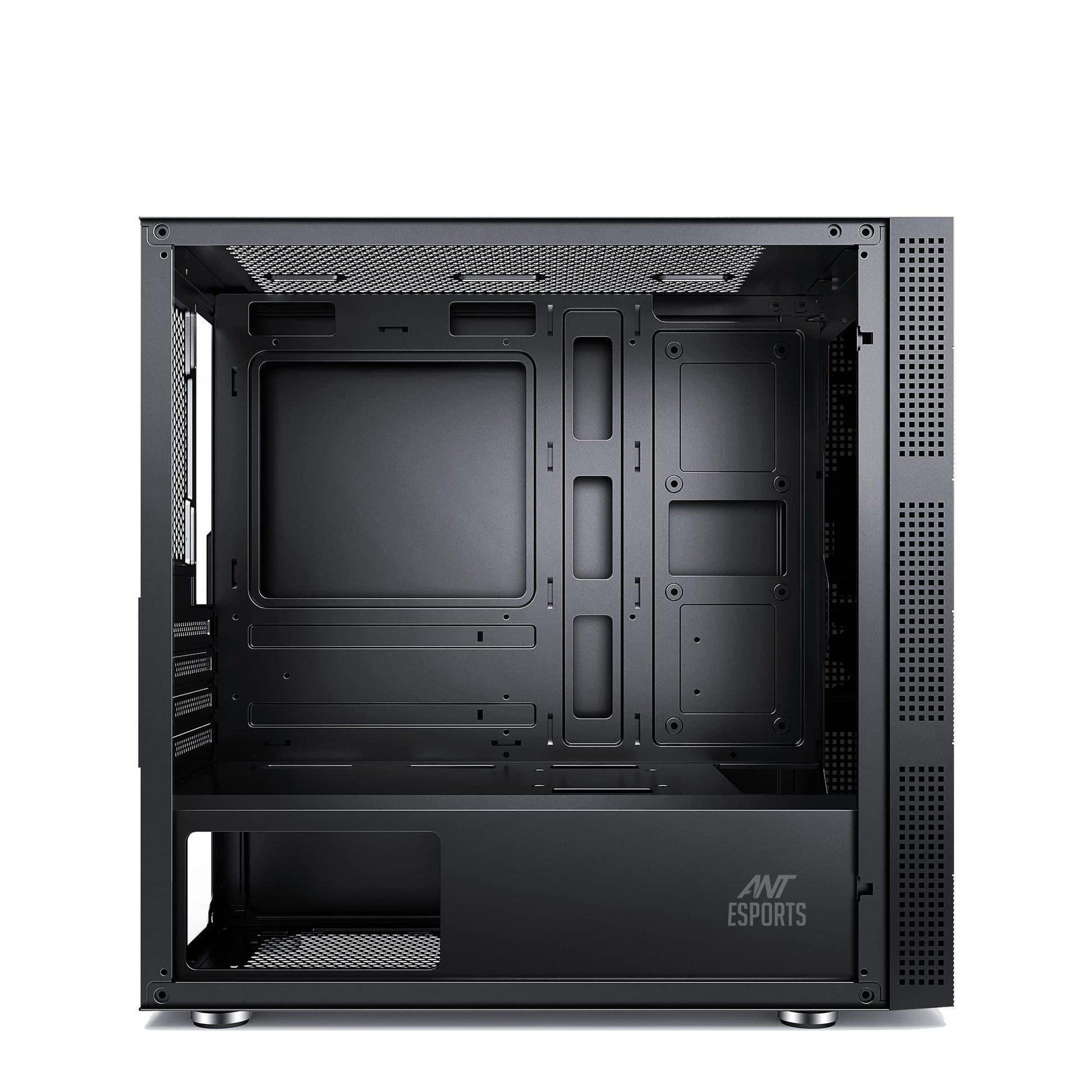 Ant Esports Elite 1000 PS Mid-Tower Computer Case/Gaming Cabinet - Black | Supports M-ATX, ITX with Pre-Installed 1 x 120mm Black Rear Fan - Triveni World