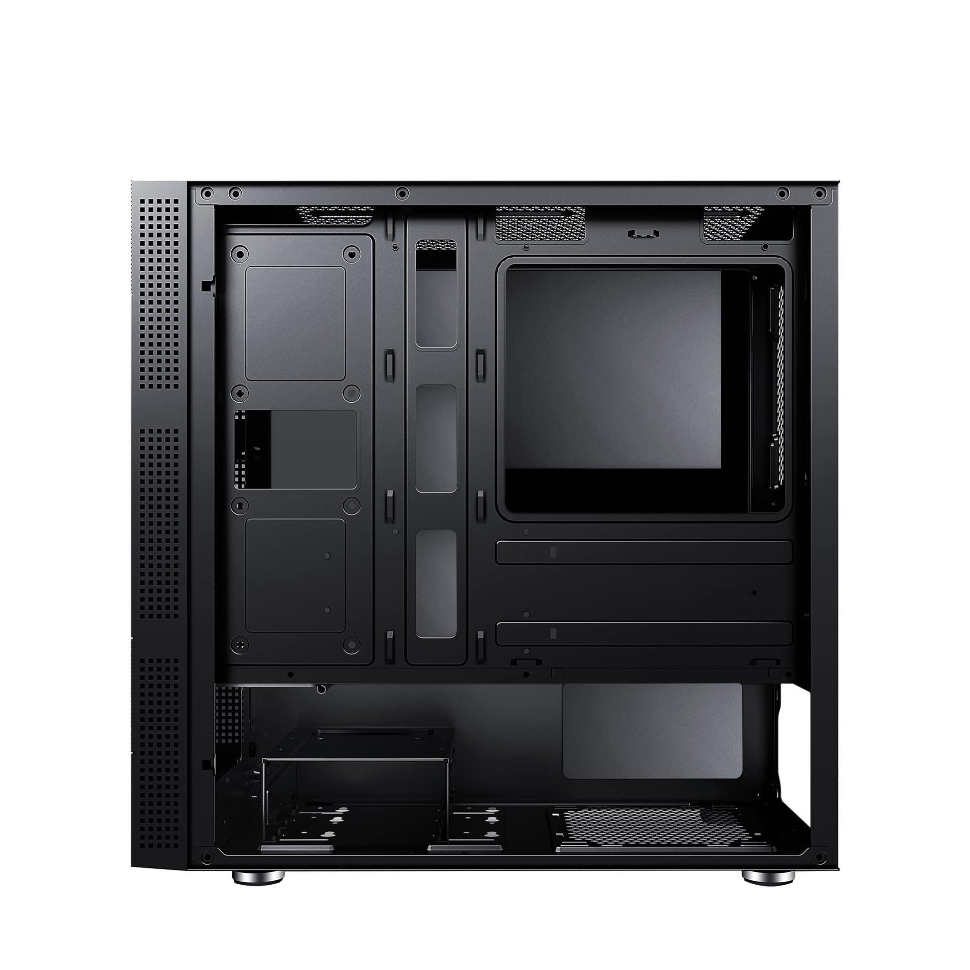 Ant Esports Elite 1000 PS Mid-Tower Computer Case/Gaming Cabinet - Black | Supports M-ATX, ITX with Pre-Installed 1 x 120mm Black Rear Fan - Triveni World