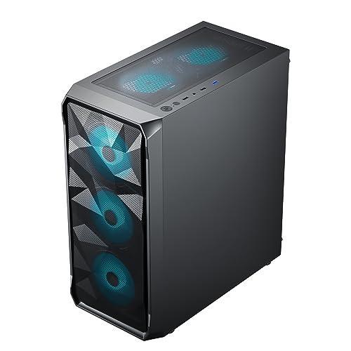 Ant Esports ICE- 112 Mid- Tower Computer Case/Gaming Cabinet - Black | Support ATX, Micro-ATX, ITX | Pre-Installed 3 Front Fans & 1 Rear Fan - Triveni World