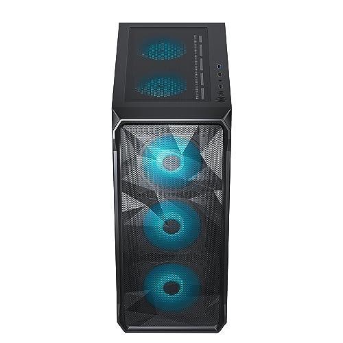 Ant Esports ICE- 112 Mid- Tower Computer Case/Gaming Cabinet - Black | Support ATX, Micro-ATX, ITX | Pre-Installed 3 Front Fans & 1 Rear Fan - Triveni World