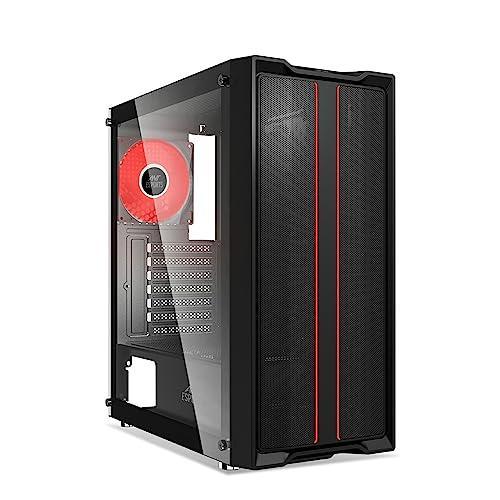 Ant Esports SX3 Mid- Tower Computer Case/Gaming Cabinet - Black | Support E-ATX, ATX, Micro-ATX, Mini-ITX | Pre- Installed 1 Rear Fan - Triveni World