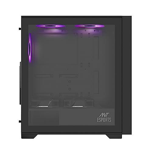 Ant Esports SX7 Mid- Tower Computer Case/Gaming Cabinet - Black | Support ATX, Micro-ATX, Mini-ITX | Pre-Installed 3 x 120mm Front Fans - Triveni World