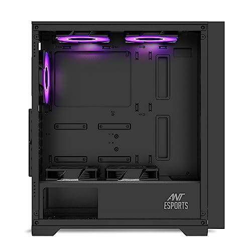 Ant Esports SX7 Mid- Tower Computer Case/Gaming Cabinet - Black | Support ATX, Micro-ATX, Mini-ITX | Pre-Installed 3 x 120mm Front Fans - Triveni World