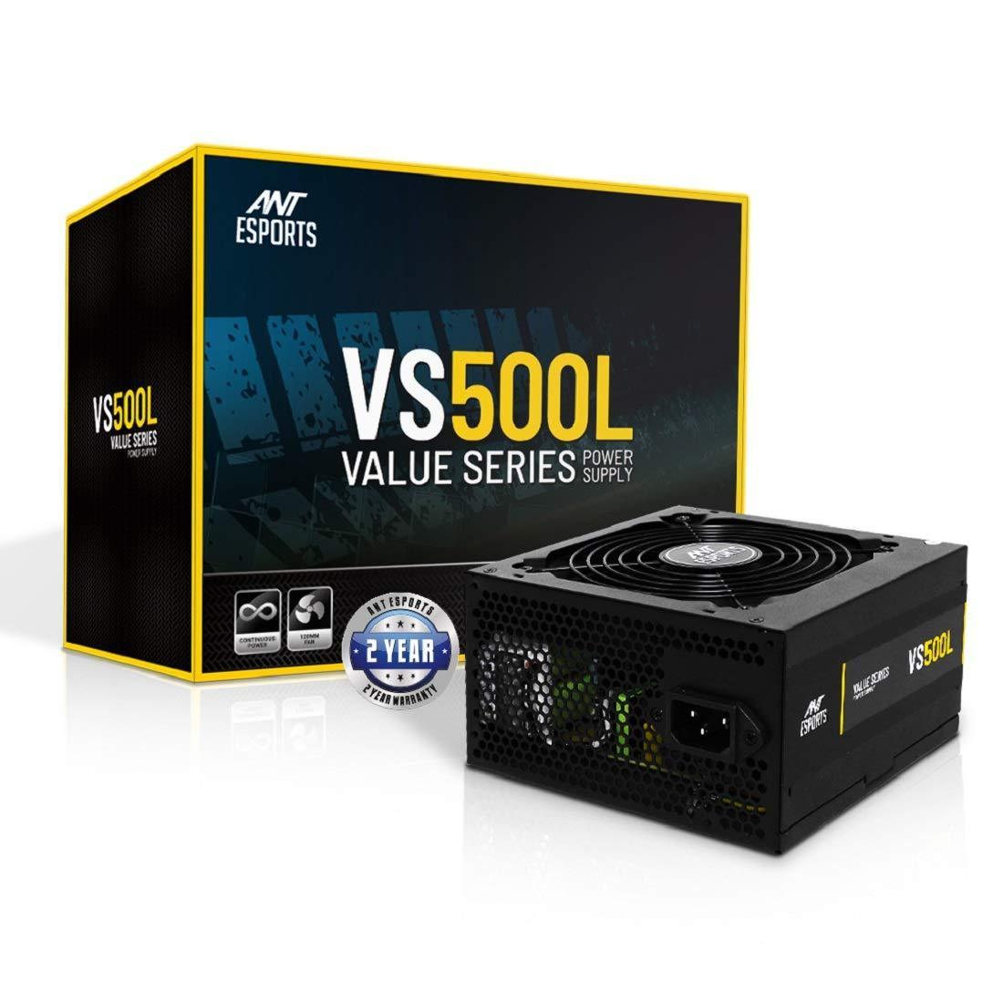 Ant Esports VS500L NonModular High Efficiency Gaming Power Supply/PSU with 1 x PCIe and 120mm Silent Fan - Triveni World