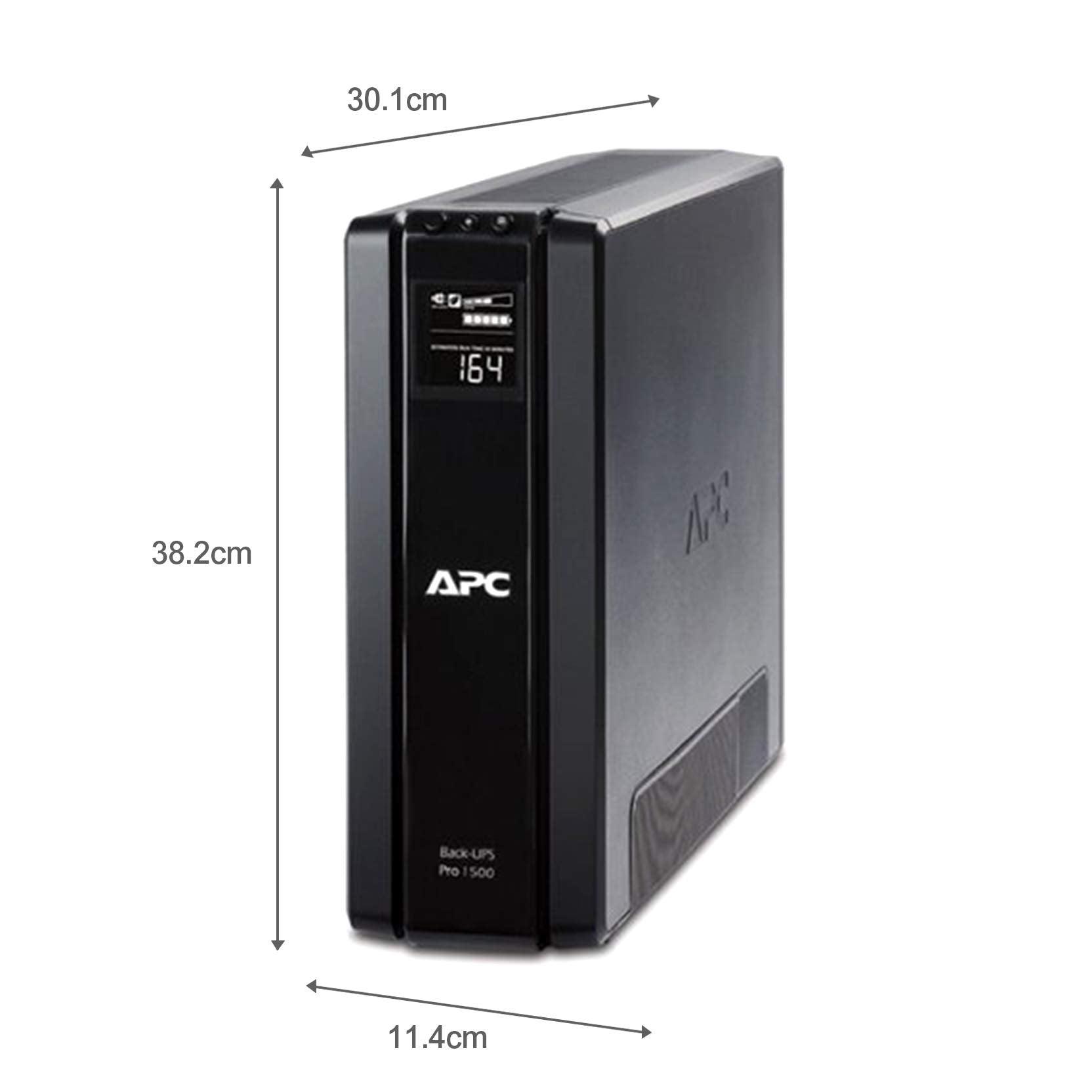 APC Back-UPS Pro BR1500G-IN, 1500VA / 865W, 230V UPS System, High-Performance Premium Power Backup & Protection for Home Office, Desktop PC, Gaming Console & Home Electronics - Triveni World