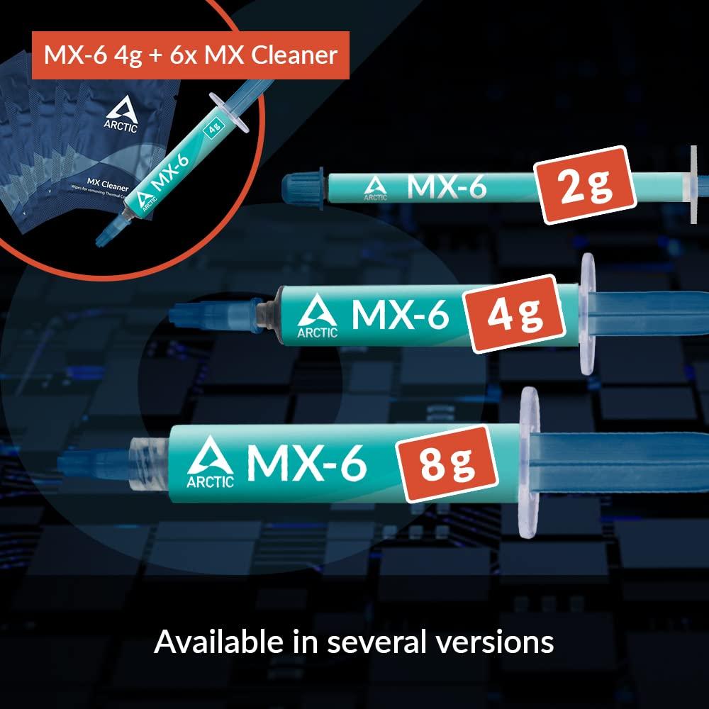 ARCTIC MX-6 (2 g) - Ultimate Performance Thermal Paste for CPU, Consoles, Graphics Cards, laptops, Very high Thermal Conductivity, Long Durability, Non-Conductive, Non-capacitive - Triveni World