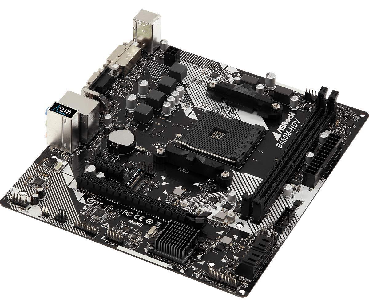 ASRock B450M-Hdv R4.0 Socket Am4/ Amd Promontory B450/ Ddr4/ Sata3&Usb3.1/ M.2/ A&Gbe/Microatx Motherboard - Triveni World