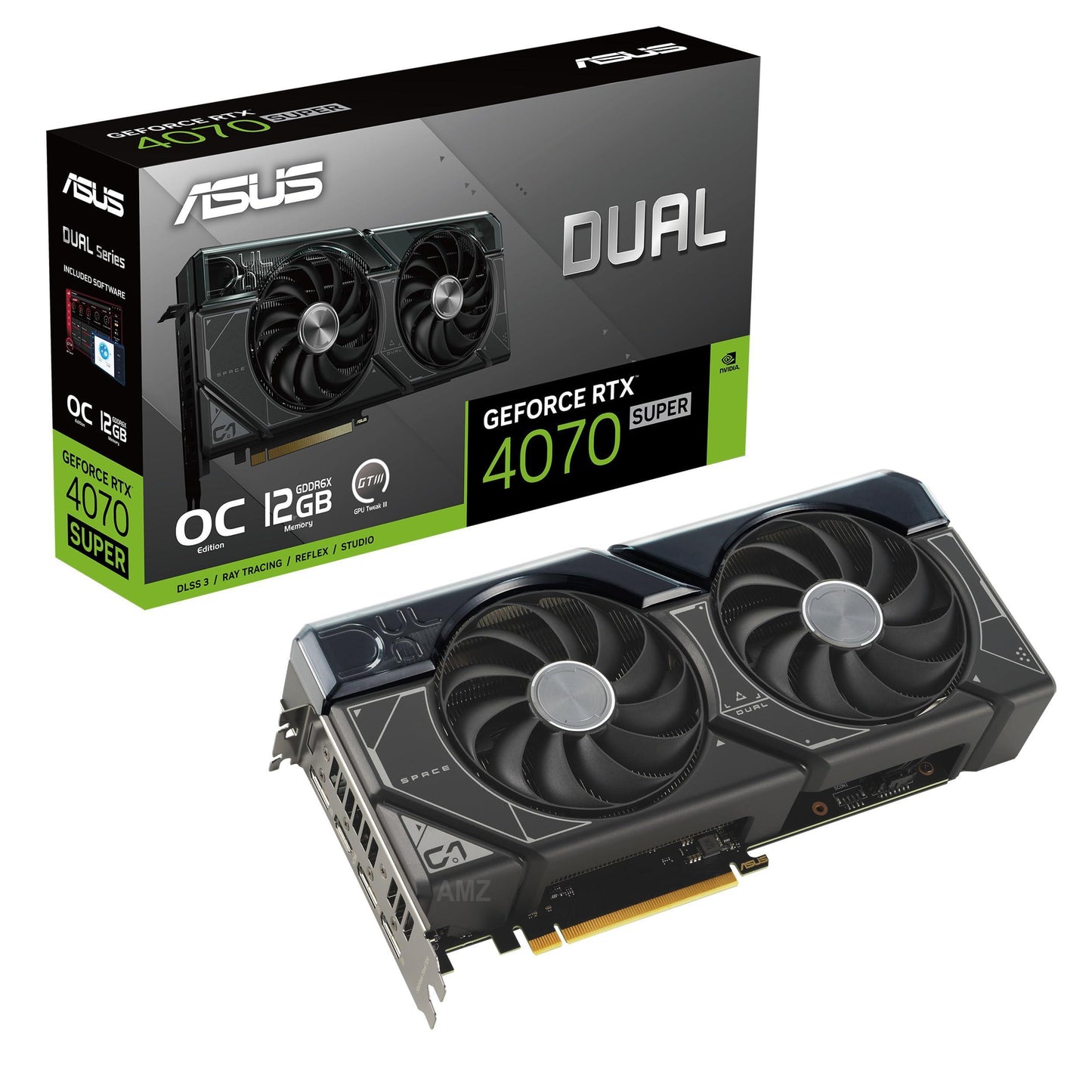 ASUS Dual Geforce RTX 4070 Super Oc Edition Graphics Card (Pcie 4.0,12Gb Gddr6X,Dlss 3,Hdmi 2.1,Displayport 1.4A,2.56-Slot Design,Axial-Tech Fan Design,Auto-Extreme Technology,and More)-Pci_E_X16 - Triveni World