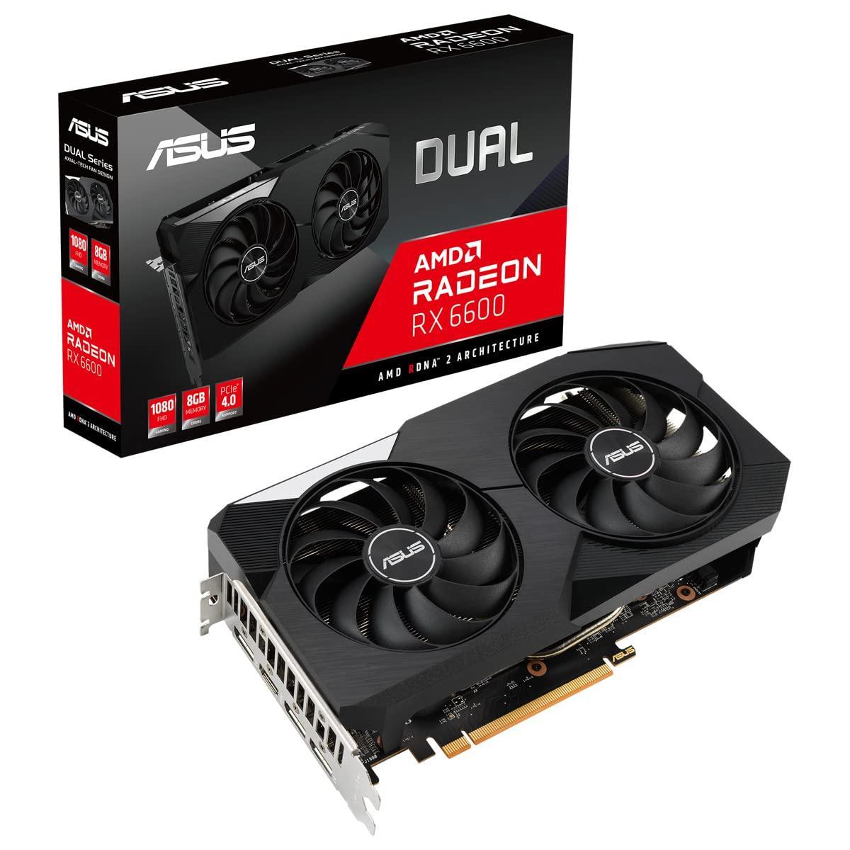 ASUS Dual Radeon RX 6600 8 GB GDDR6 RAM PCIe 4.0 Dual Fans Desktop Graphic Card, pci_e_x16 - Triveni World