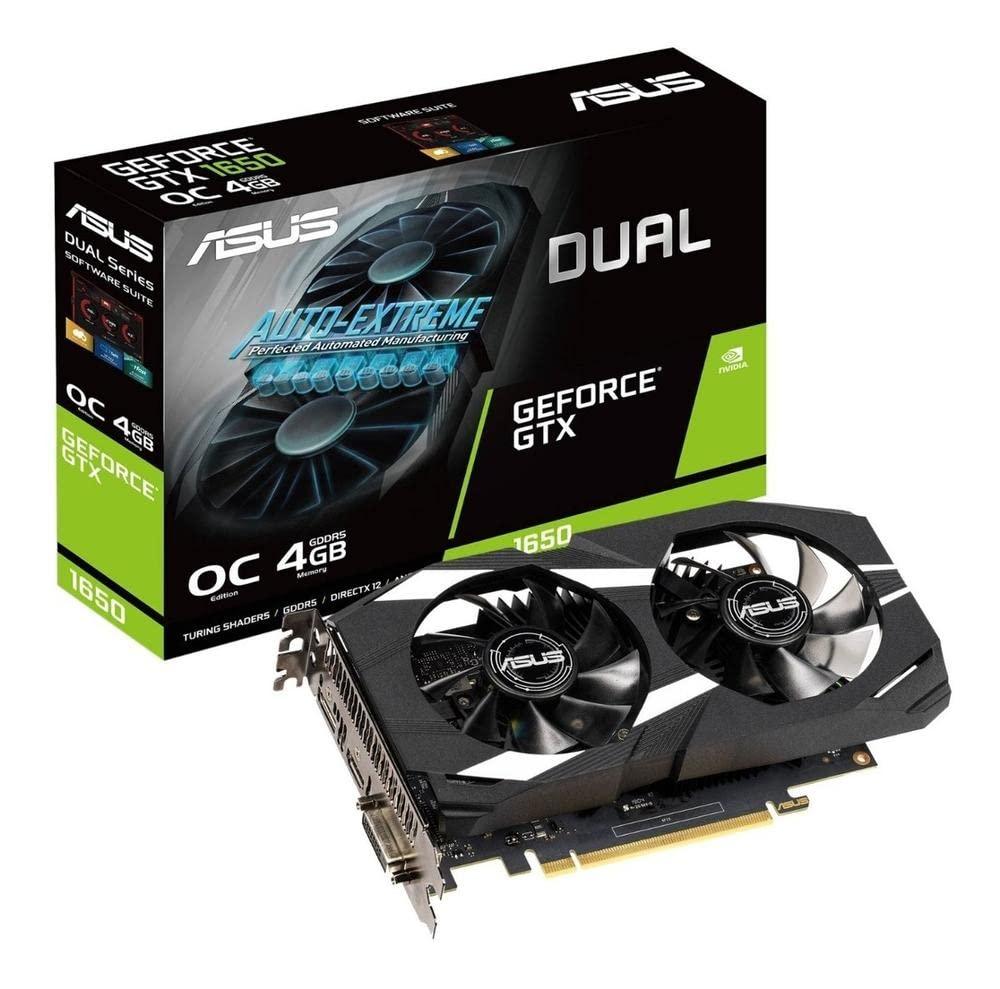 ASUS GeForce GTX 1650 Overclocked 4GB Dual-Fan Edition VR Ready HDMI DP 1.4 DVI gddr6 pci_e_x16 Graphics Card (Dual-GTX1650-O4G) - Triveni World