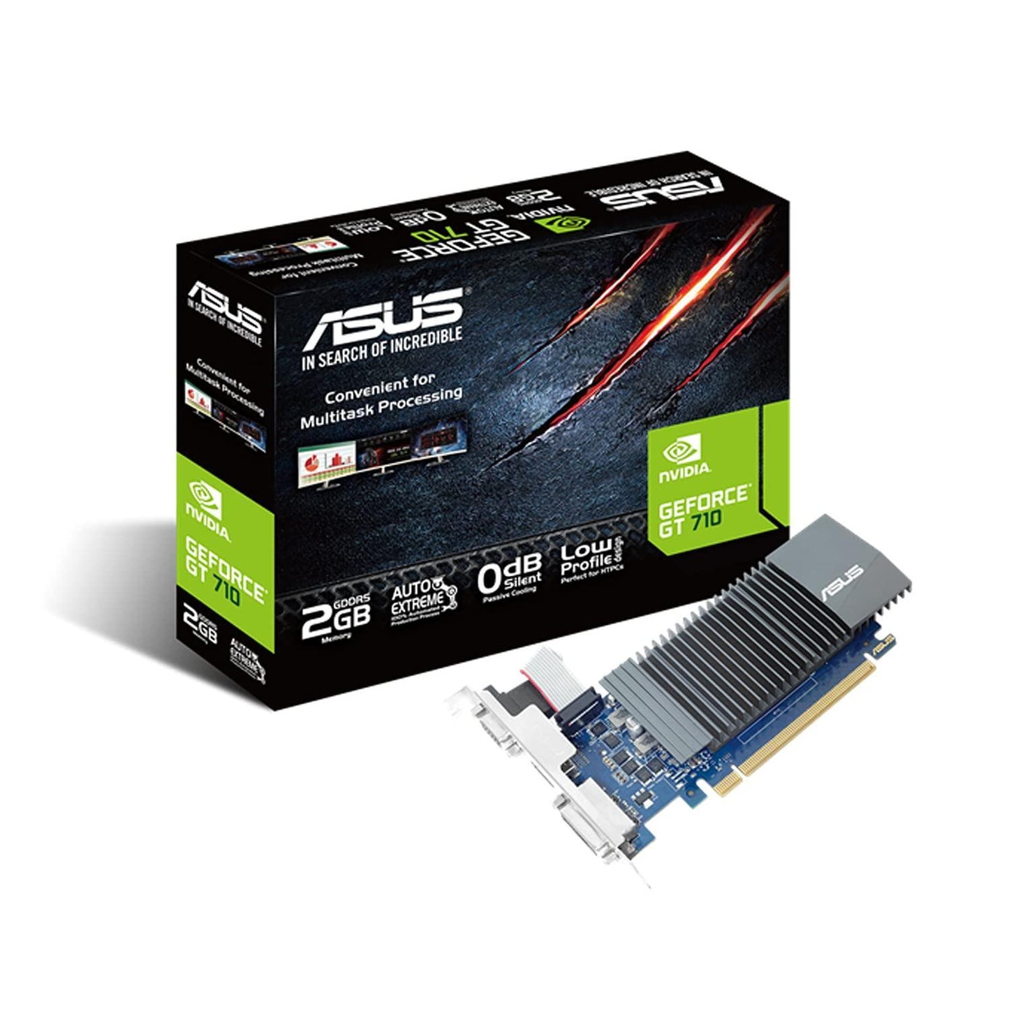 ASUS pci_e GeForce GT710 2GB GDDR5 64-Bit 0db Low Profile Graphics Card - Triveni World