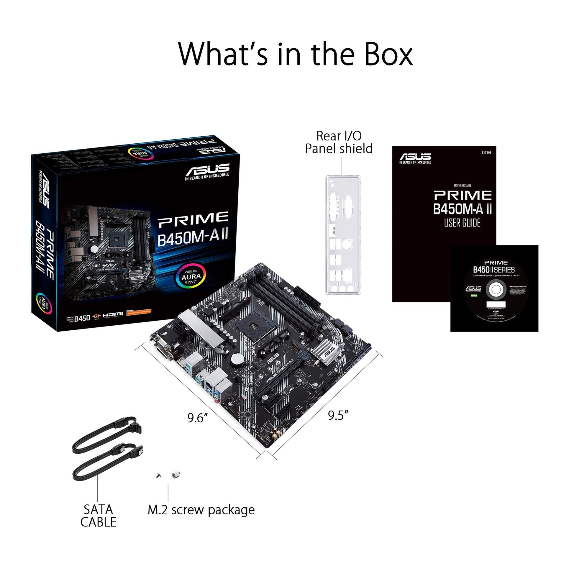 ASUS Prime B450M-A II (AMD AM4 Socket for Ryzen 5000/4000/G/ 3rd/2nd/1st Gen AMD Ryzen) DDR4 Micro ATX Motherboard with M.2 Support HDMI/DVI-D/D-Sub 1Gb Ethernet BIOS Flashback and Aura Sync RGB - Triveni World