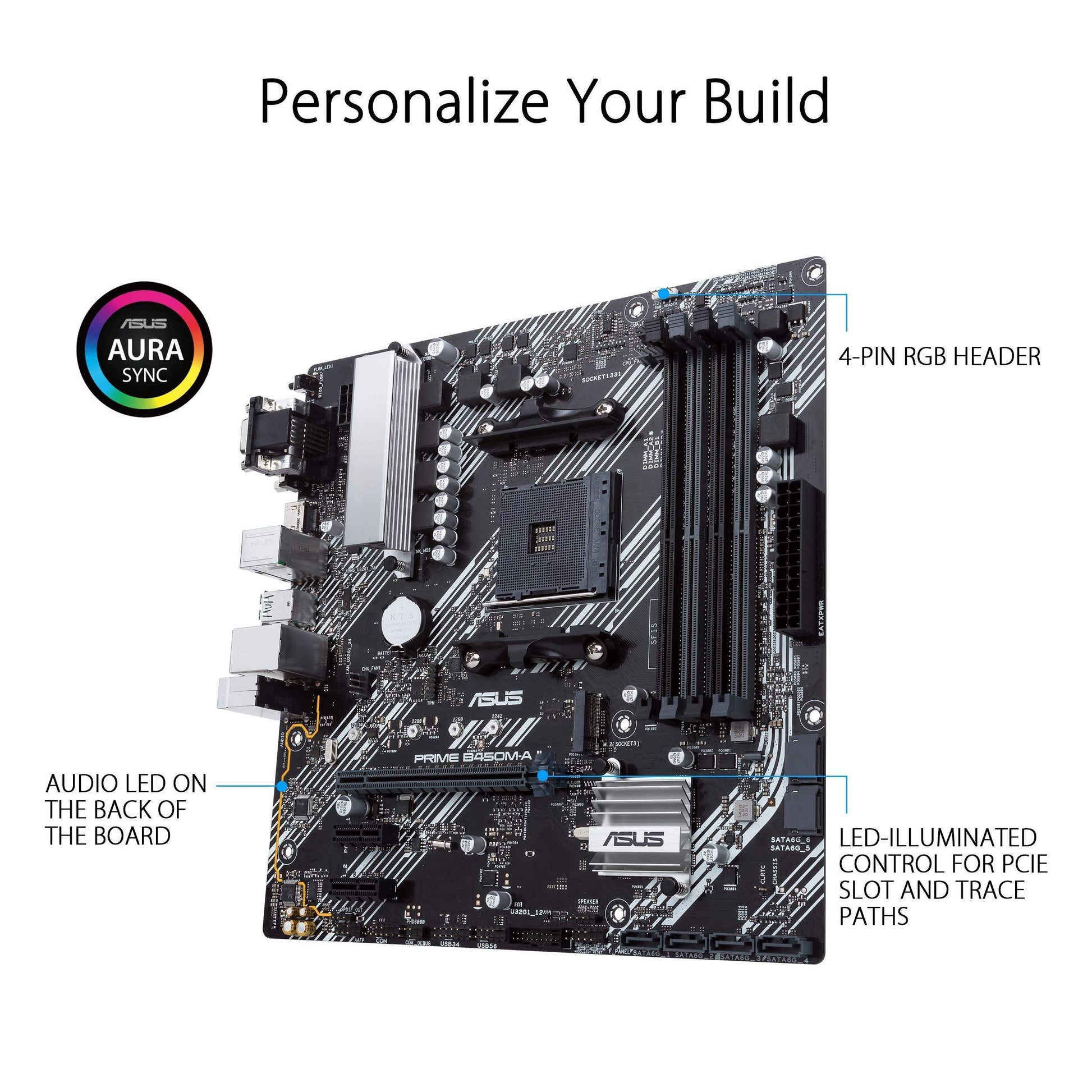 ASUS Prime B450M-A II (AMD AM4 Socket for Ryzen 5000/4000/G/ 3rd/2nd/1st Gen AMD Ryzen) DDR4 Micro ATX Motherboard with M.2 Support HDMI/DVI-D/D-Sub 1Gb Ethernet BIOS Flashback and Aura Sync RGB - Triveni World