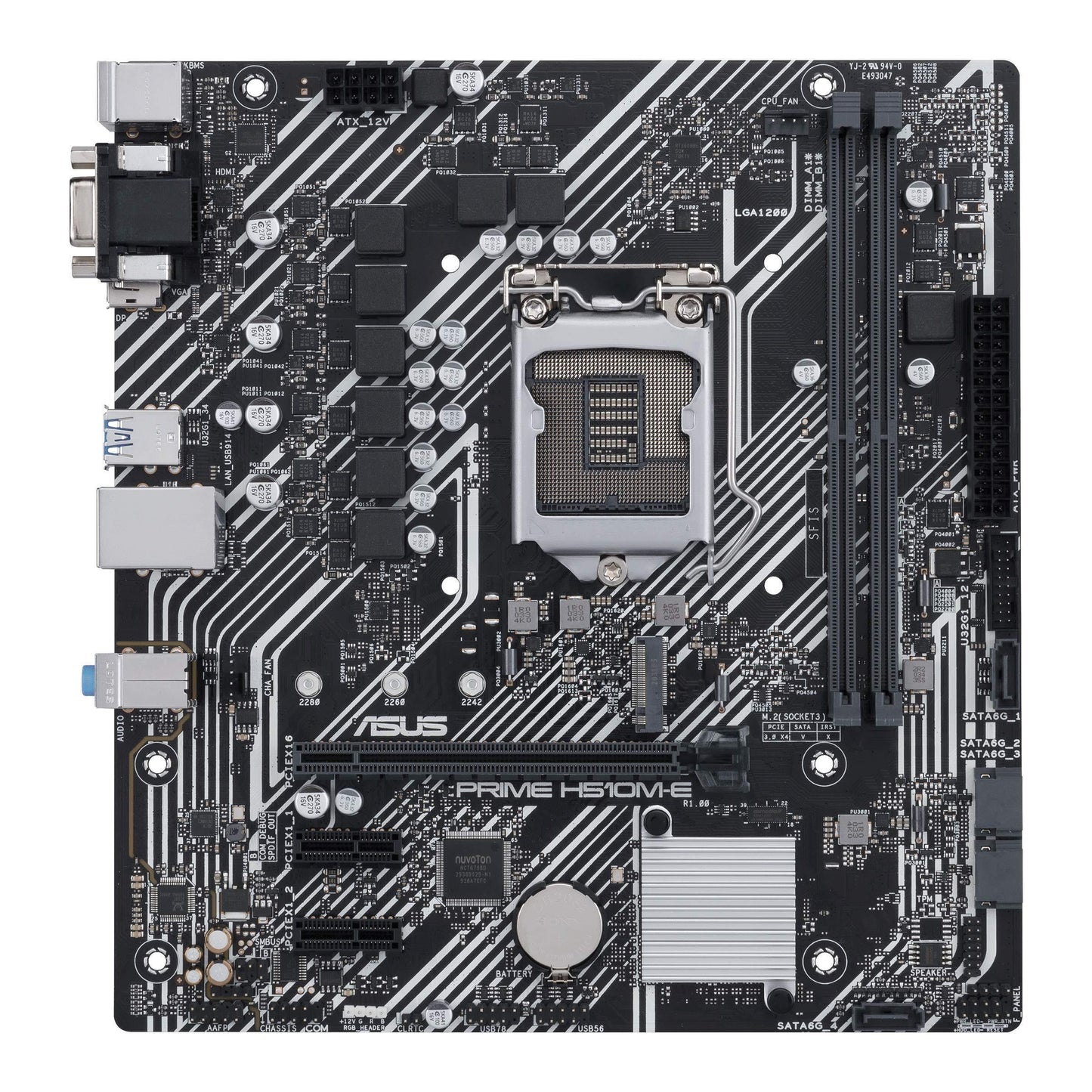 ASUS Prime H510M-E Lga1200 (Intel 11Th/10Th Gen) Micro-Atx Motherboard (Pcie 4.0,M.2 Slot, 1Gb Lan, Dp,Hdmi, D-Sub, Usb 3.2 Gen 1, Com Header, Tpm Header, 4K@60Hz), ddr_4 - Triveni World