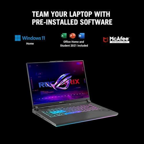 ASUS ROG Strix G16 (2023) 64WHrs Battery, Intel Core i5-13450HX 13th Gen, 16" FHD+ 165Hz, 6GB RTX 3050, Gaming Laptop (16GB/1TB SSD/Windows 11/Office 2021/4-Zone RGB KB/Gray/2.50 Kg) G614JJ-N3088WS - Triveni World