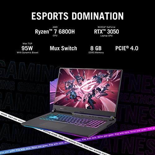 ASUS ROG Strix G17 (2022), 17.3" (43.94 cms) FHD 144Hz, AMD Ryzen 7-6800H, RTX 3050 4GB Graphics, Gaming Laptop (8GB/512GB SSD/Windows 11/Gray/2.5 kg), G713RC-HX009W - Triveni World