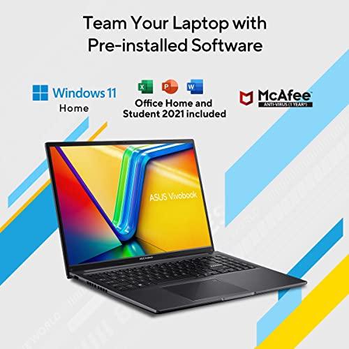 ASUS Vivobook 16, Intel®Core™ i3-1215U 12th Gen, 16" (40.64 cm) FHD+, Thin and Light Laptop (16 GB RAM/512GB SSD/Win11/FingerPrint/Black/1.88kg), X1605ZAB-MB342WS - Triveni World