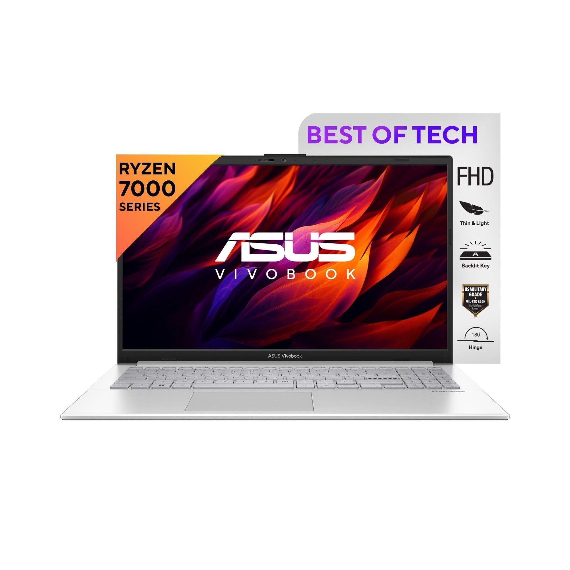 ASUS Vivobook Go 15 (2023), AMD Ryzen 5 7520U, 15.6" (39.62 cm) FHD, Thin and Light Laptop (16GB/512GB SSD/Integrated Graphics/Windows 11/Office 2021/Silver/1.8 Kg), E1504FA-NJ541WS - Triveni World