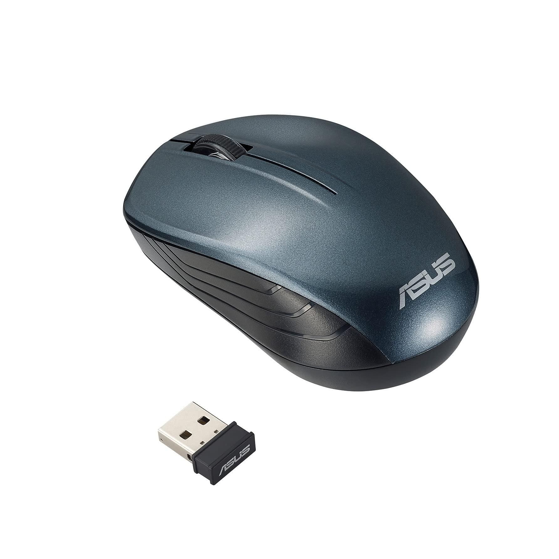 ASUS WT200 /Ambidextrous Design,Runs on 1 AA Battery- Upto 15 Months Life, 1200 DPI Wireless Optical Mouse (2.4GHz Wireless, Blue) - Triveni World