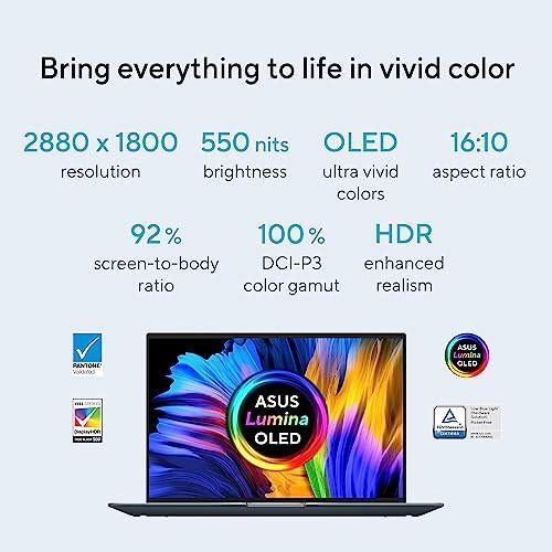 ASUS Zenbook 14X OLED, Intel Core i5-12500H 12th Gen, 14" (35.56 cm) 2.8K 90Hz OLED, Thin and Light Laptop (16GB/512GB/Win11/Office 2021/Fingerprint/Grey/1.4 kg), UX5401ZA-KM541WS - Triveni World