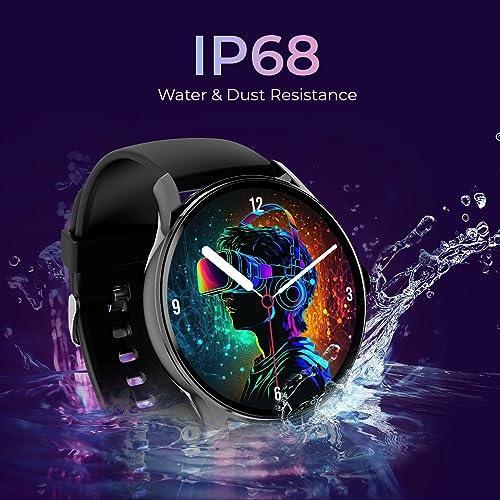 beatXP Flare Pro 1.39” HD Display Bluetooth Calling Smart Watch, 100+ Sports Modes, Heart Rate Monitoring, SpO2, AI Voice Assistant, IP68 - Black - Triveni World