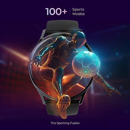 beatXP Flare Pro 1.39” HD Display Bluetooth Calling Smart Watch, 100+ Sports Modes, Heart Rate Monitoring, SpO2, AI Voice Assistant, IP68 - Black - Triveni World