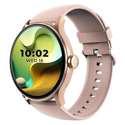 beatXP Flare Pro 1.39” HD Display Bluetooth Calling Smart Watch, 100+ Sports Modes, Heart Rate Monitoring, SpO2, AI Voice Assistant, IP68 - Champagne Gold - Triveni World