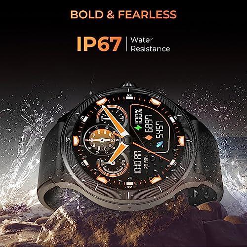 beatXP Flux 1.45" (3.6 cm) Ultra HD Display Bluetooth Calling Smart Watch, 415 * 415px, 60Hz Refresh Rate, Rotary Crown, 500 Nits, Health Tracking, 100+ Sports Modes (Black) - Triveni World