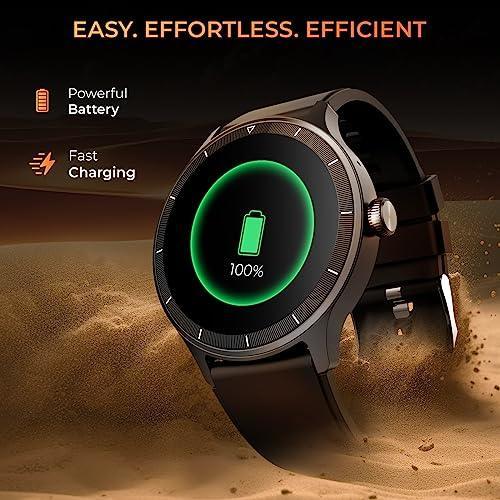 beatXP Flux 1.45" (3.6 cm) Ultra HD Display Bluetooth Calling Smart Watch, 415 * 415px, 60Hz Refresh Rate, Rotary Crown, 500 Nits, Health Tracking, 100+ Sports Modes (Black) - Triveni World