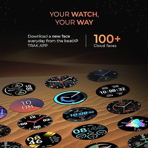 beatXP Flux 1.45" (3.6 cm) Ultra HD Display Bluetooth Calling Smart Watch, 415 * 415px, 60Hz Refresh Rate, Rotary Crown, 500 Nits, Health Tracking, 100+ Sports Modes (Black) - Triveni World