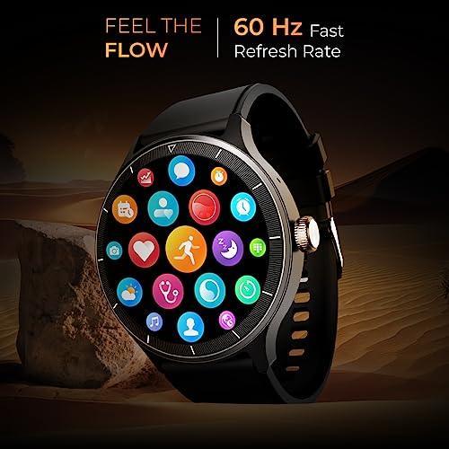 beatXP Flux 1.45" (3.6 cm) Ultra HD Display Bluetooth Calling Smart Watch, 415 * 415px, 60Hz Refresh Rate, Rotary Crown, 500 Nits, Health Tracking, 100+ Sports Modes (Black) - Triveni World