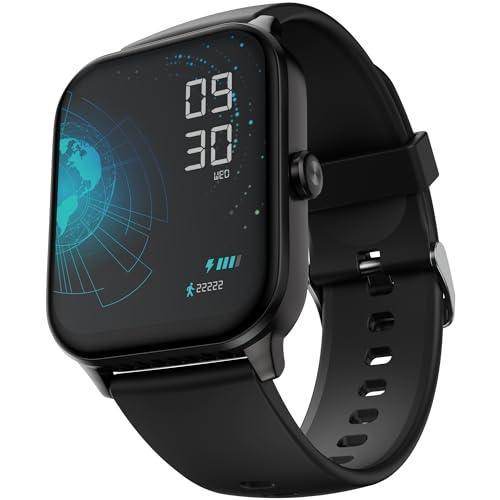 beatXP Marv 1.85” (4.5 cm) HD Display Smart Watch with Bluetooth Calling, AI Voice Assistance, Heart Rate, spo2, Sleep Monitoring, 100+ Sports Modes, IP68 Water Resistance (Electric Black) - Triveni World