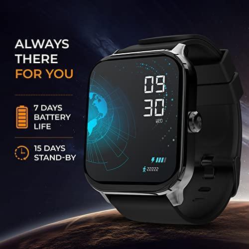 beatXP Marv 1.85” (4.5 cm) HD Display Smart Watch with Bluetooth Calling, AI Voice Assistance, Heart Rate, spo2, Sleep Monitoring, 100+ Sports Modes, IP68 Water Resistance (Electric Black) - Triveni World