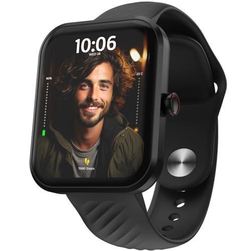 beatXP Marv Aura 1.83” HD Display Bluetooth Calling Smart Watch, Metal Body, 240 * 284 px, 500 Nits, 60 Hz Refresh Rate, 100+ Sports Modes, 24x7 Health Tracking, IP67 (Black) - Triveni World