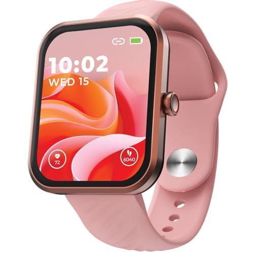 beatXP Marv Aura 1.83” HD Display Bluetooth Calling Smart Watch, Metal Body, 240 * 284 px, 500 Nits, 60 Hz Refresh Rate, 100+ Sports Modes, 24x7 Health Tracking, IP67 (Rose Gold) - Triveni World