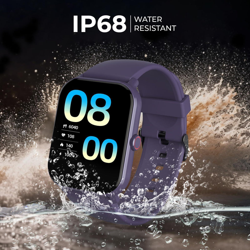 beatXP Marv Neo Smart Watch with 1.85” Ultra HD Display, Bluetooth Calling, 240 * 280px, AI Voice Assistant, 100+ Sports Modes, Heart Rate Monitoring, SpO2, IP68, Fast Charging (Purple) - Triveni World