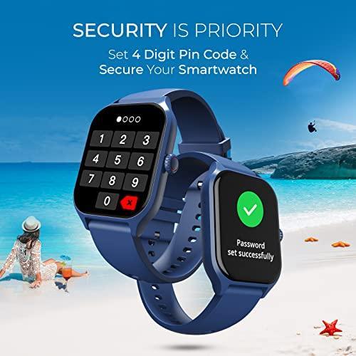 beatXP Marv Raze 1.96" Display, Advanced Bluetooth Calling Smart Watch, Smart AI Voice Assistant, 60 Hz Refresh Rate, Health, SpO2 & Stress Monitoring, Fast Charging (Blue) - Triveni World