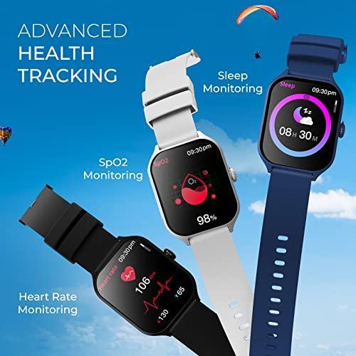 beatXP Marv Raze 1.96" Display, Advanced Bluetooth Calling Smart Watch, Smart AI Voice Assistant, 60 Hz Refresh Rate, Health, SpO2 & Stress Monitoring, Fast Charging (Silver) - Triveni World