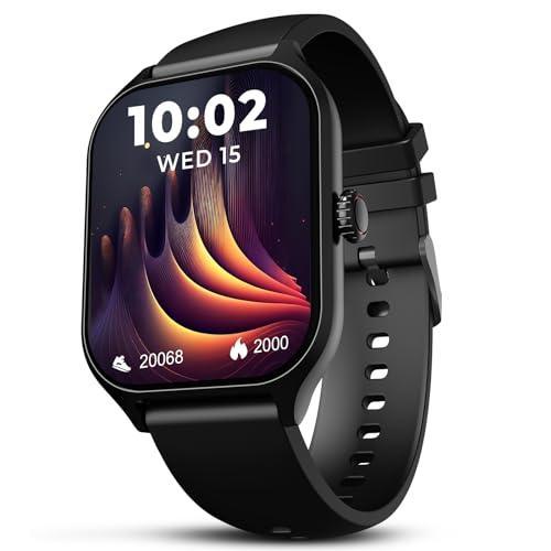 beatXP Marv Raze 1.96" HD Display, Advanced Bluetooth Calling Smart Watch, Smart AI Voice Assistant, 60 Hz Refresh Rate, Health, SpO2 & Stress Monitoring, Fast Charging (Black) - Triveni World