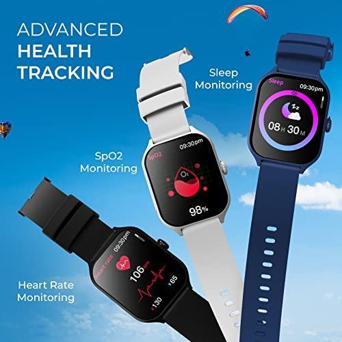 beatXP Marv Raze 1.96" HD Display, Advanced Bluetooth Calling Smart Watch, Smart AI Voice Assistant, 60 Hz Refresh Rate, Health, SpO2 & Stress Monitoring, Fast Charging (Black) - Triveni World