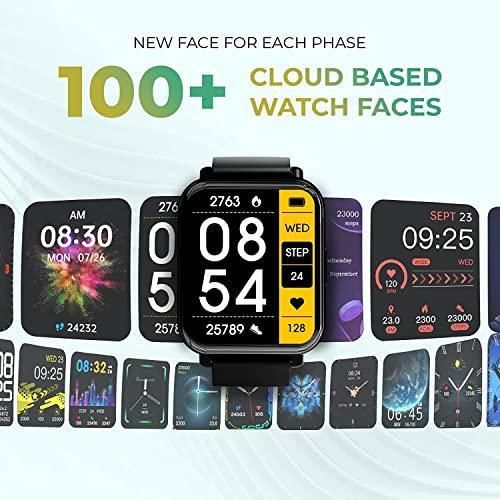 beatXP Unbound Neo 1.8" Super AMOLED Display, Bluetooth Calling Smart Watch, 100+ Sports Modes, 500 Nits Brightness, Health & SpO2 Monitoring (Electric Black) - Triveni World