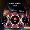 beatXP Vega Neo 1.43" (3.6 cm) Super AMOLED Display, One-Tap Bluetooth Calling Smart Watch, Metal Body, 466 * 466px, 500 Nits Brightness (Gold & Deep Wine) - Triveni World