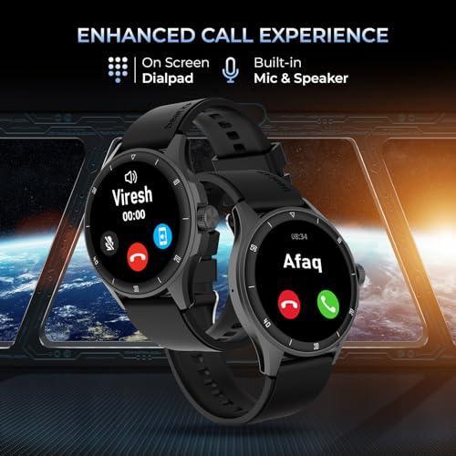 beatXP Vega Neo 1.43” AMOLED Bluetooth Calling Smartwatch with 466 * 466 Pixel, 60 Hz Refresh Rate, 500 Nits, Always on Display, Health Tracking, 100+ Sports Modes (Black Strap, 1.43) - Triveni World