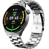 beatXP Vega X 1.43" (3.6 cm) Super AMOLED Display, One-Tap Bluetooth Calling Smart Watch, Metal Body, Rotary Crown, 466 * 466px, 500 Nits Brightness (Silver Metal Chain) - Triveni World