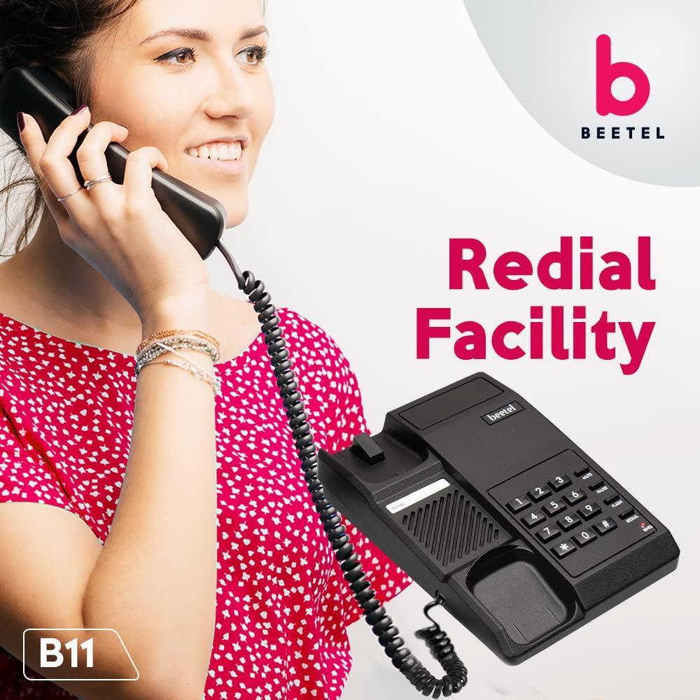 Beetel B11 Basic Corded Phone (Black) - Triveni World